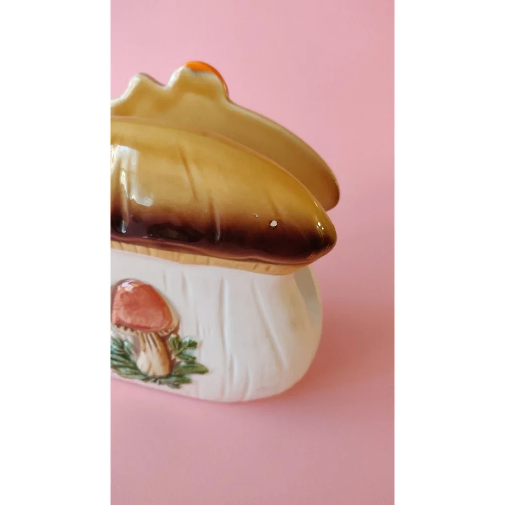 Merry Mushroom Napkin Holder 70s Vintage Retro Rare Hard To Find Collectible - Picture 7 of 7